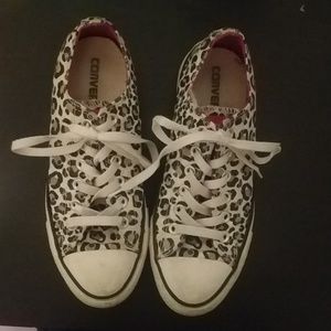 Cheetah Print Converse Shoes
